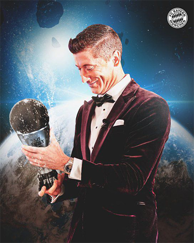 ¡Lewandowski gana el premio al Futbolista Mundial del Año!