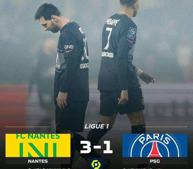 París perdió 3-1 ante Nantes