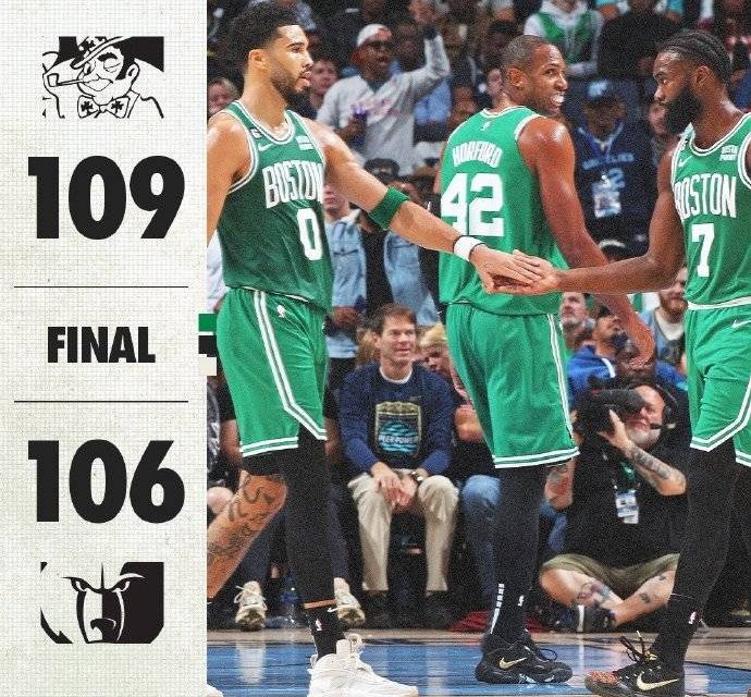 Celtics acaban con racha de 3 victorias de Grizzlies 109-106
